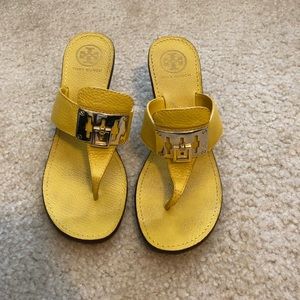 Tory Burch Yellow Kitten Heels